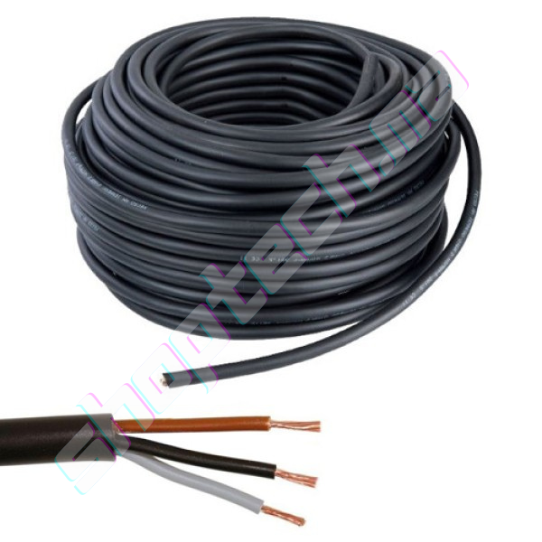 Cable immerge souple noir 3x2,5 mm2